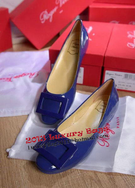 Roger Vivier Patent Leather Flat RV271 Blue