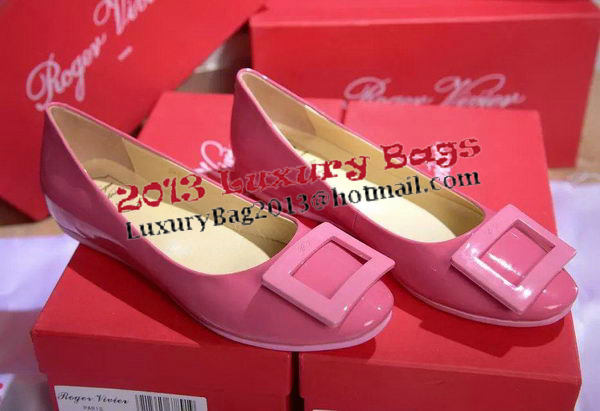 Roger Vivier Patent Leather Flat RV271 Rosy