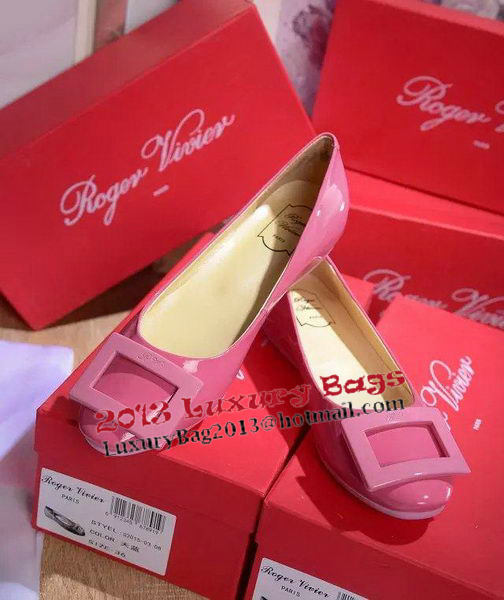Roger Vivier Patent Leather Flat RV271 Rosy