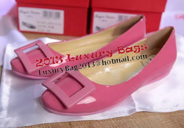 Roger Vivier Patent Leather Flat RV271 Rosy