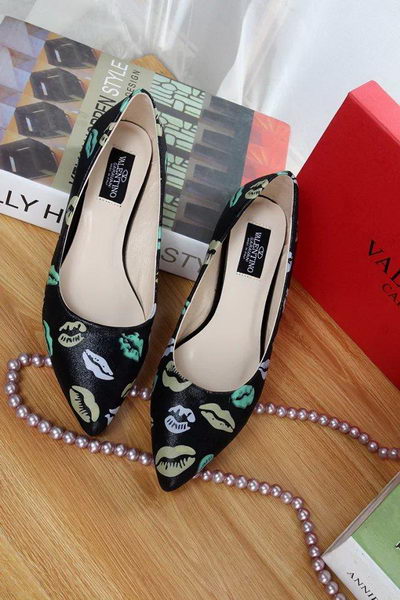 Valentino Leather Flat VT556 Black