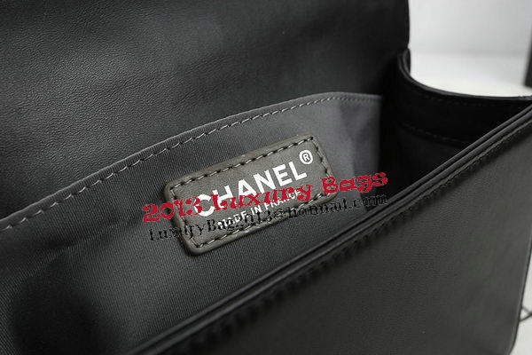 Boy Chanel Top Handle Flap Bag Calfskin A94804 Black