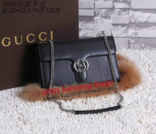 Gucci Interlocking Leather Shoulder Bag 387604