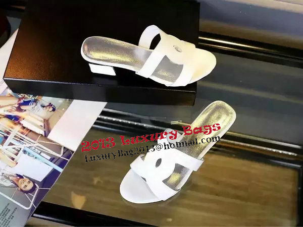 Chanel Sandal Patent Leather CH1347 White