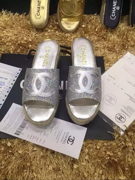 Chanel Slipper CH1376 Silver