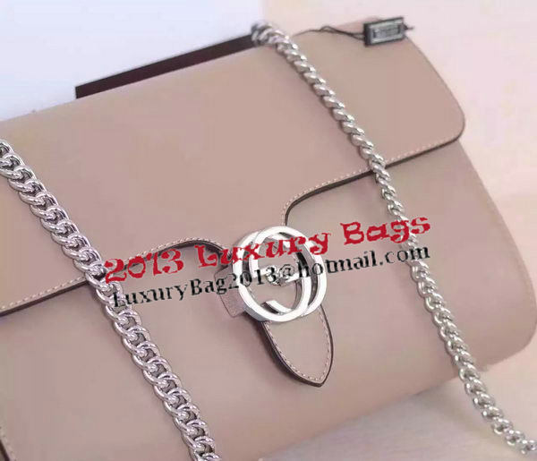 Gucci Interlocking Leather Shoulder Bag 387604 Apricot