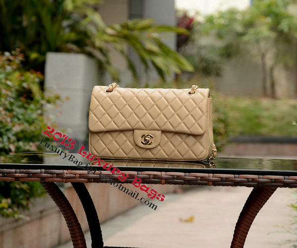 Chanel 2.55 Series Flap Bag Apricot Sheepskin Leather A37586 Gold