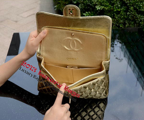 Chanel 2.55 Series Flap Bag Gold Sheepskin Leather A1112 Gold