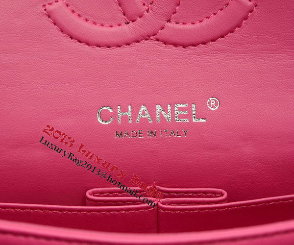 Chanel 2.55 Series Flap Bag Rose Sheepskin Leather A37586 Silver