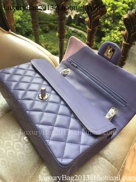 Chanel 2.55 Series Flap Bag Lavender Original Leather A01112 Silver