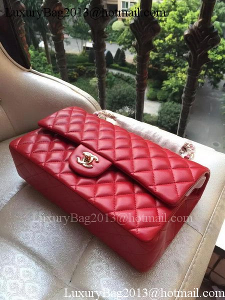 Chanel 2.55 Series Flap Bag Red Original Leather A01112 Gold
