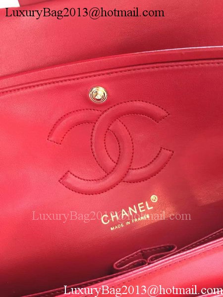 Chanel 2.55 Series Flap Bag Red Original Leather A01112 Gold