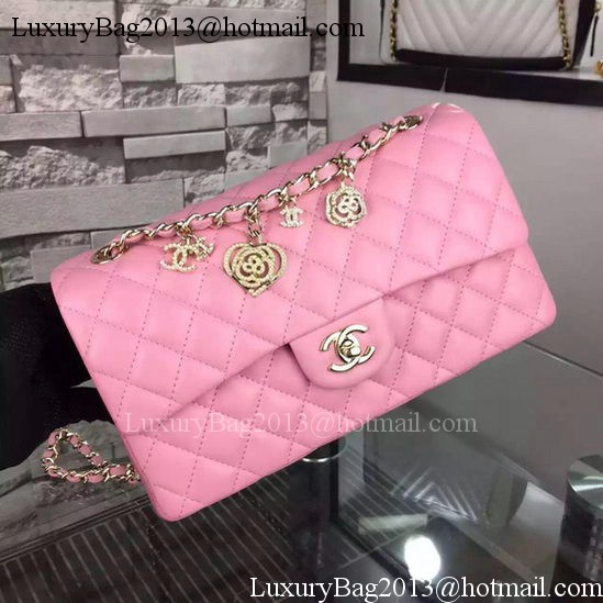 Chanel 2.55 Series Classic Flap Bag Sheepskin Leather A65601 Pink