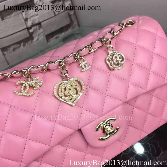 Chanel 2.55 Series Classic Flap Bag Sheepskin Leather A65601 Pink