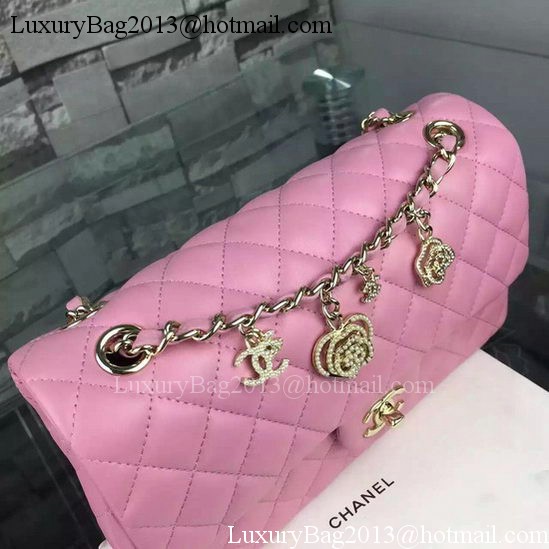 Chanel 2.55 Series Classic Flap Bag Sheepskin Leather A65601 Pink