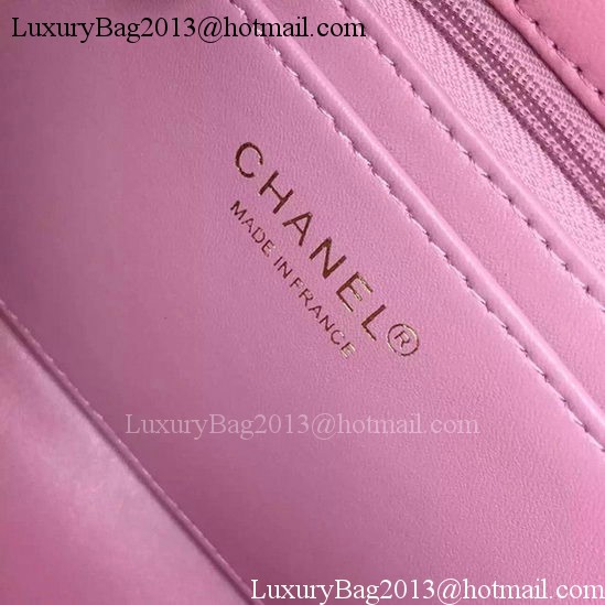 Chanel 2.55 Series Classic Flap Bag Sheepskin Leather A65601 Pink