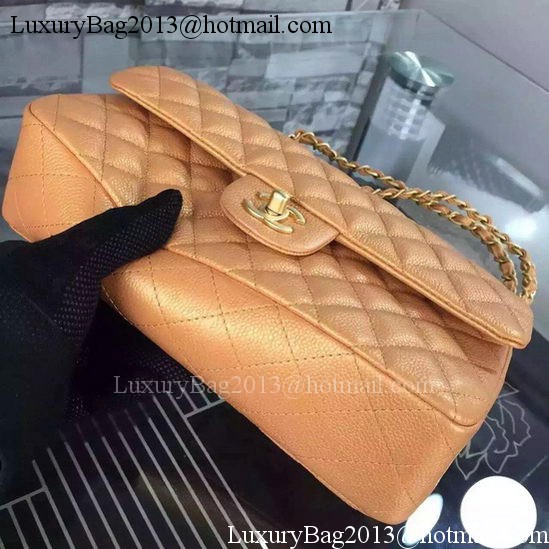 Chanel 2.55 Series Flap Bag Gold Cavier Leather A05480 Gold