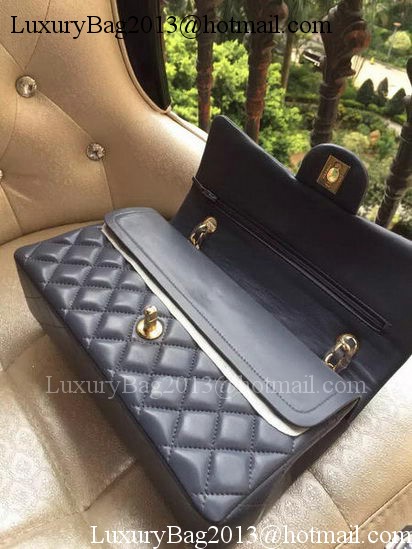 Chanel 2.55 Series Flap Bag Grey Original Leather A01112 Gold