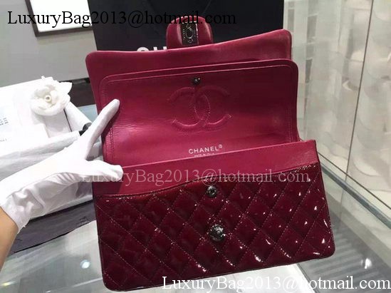 Chanel 2.55 Series Flap Bag Original Patent Leather A06795 Burgundy