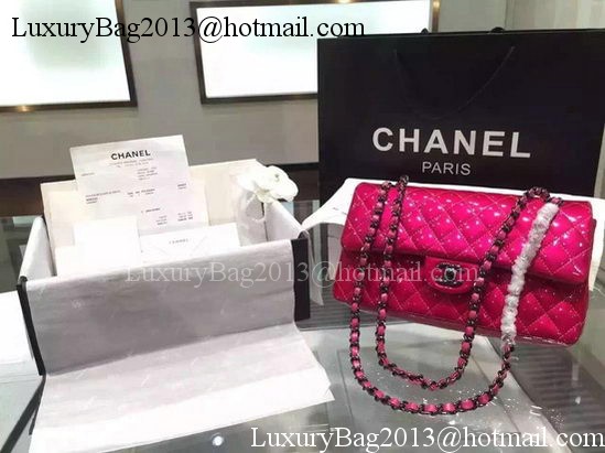 Chanel 2.55 Series Flap Bag Original Patent Leather A06795 Rose