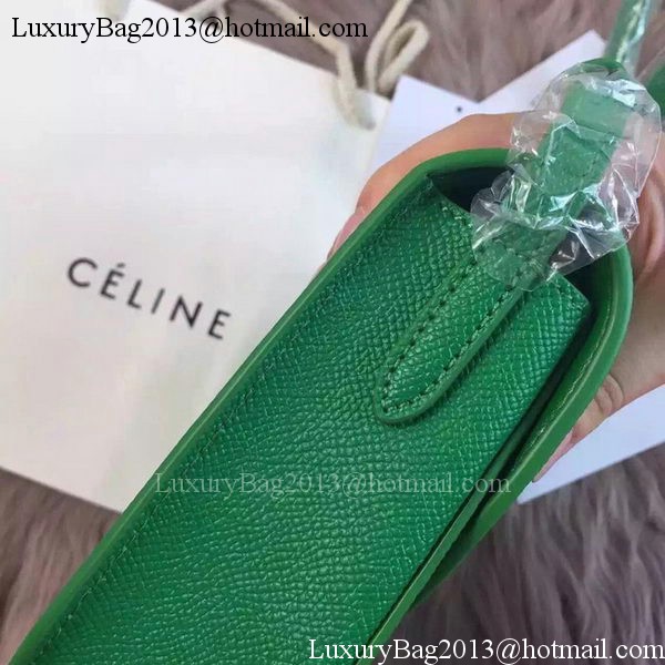 Celine Trotteur Bag Litchi Leather CTA4298 Green