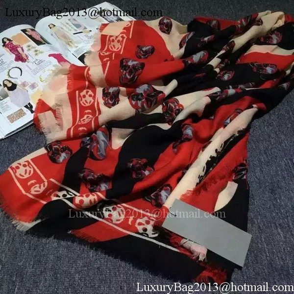 Alexander McQueen Scarf Cashmere MCQ12 Red