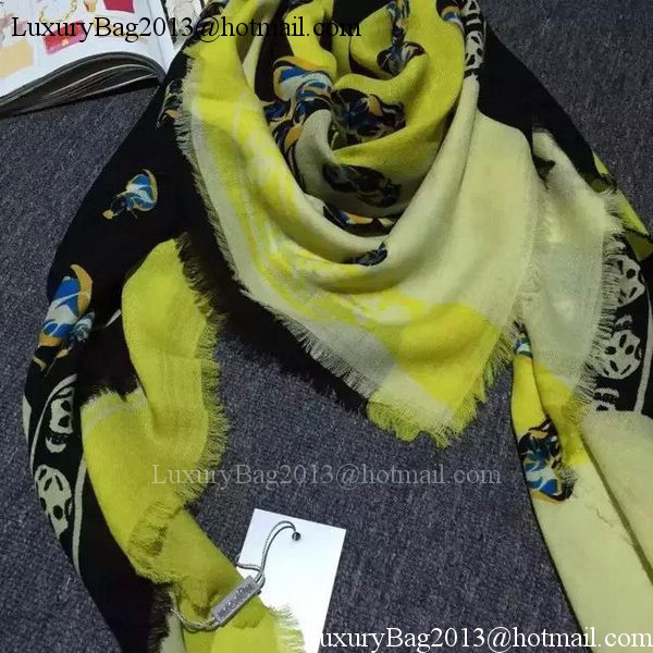 Alexander McQueen Scarf Cashmere MCQ12 Yellow