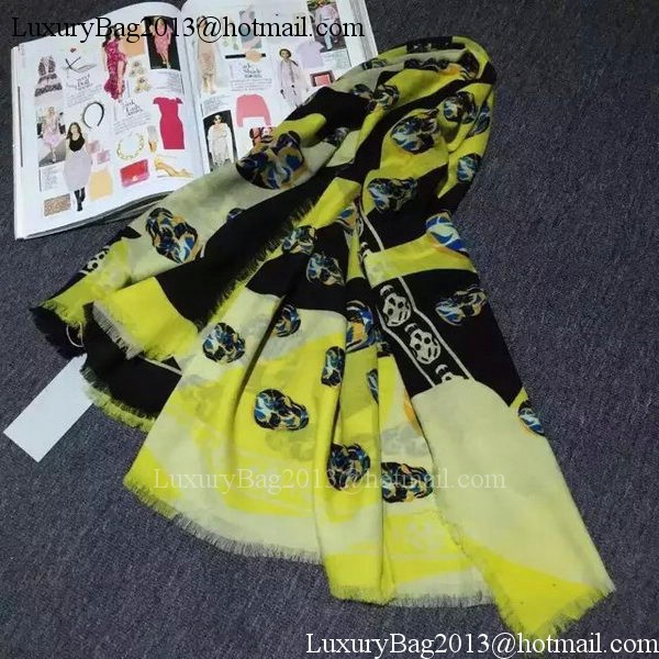 Alexander McQueen Scarf Cashmere MCQ12 Yellow