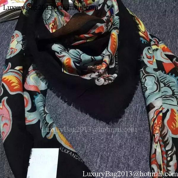 Alexander McQueen Scarf Cashmere MCQ13 Black