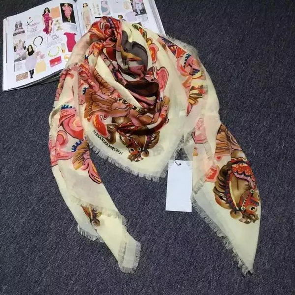 Alexander McQueen Scarf Cashmere MCQ13 Yellow