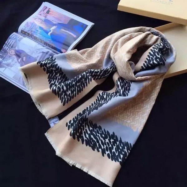 Burberry Scarves Cashmere BUR26 Apricot&Blue