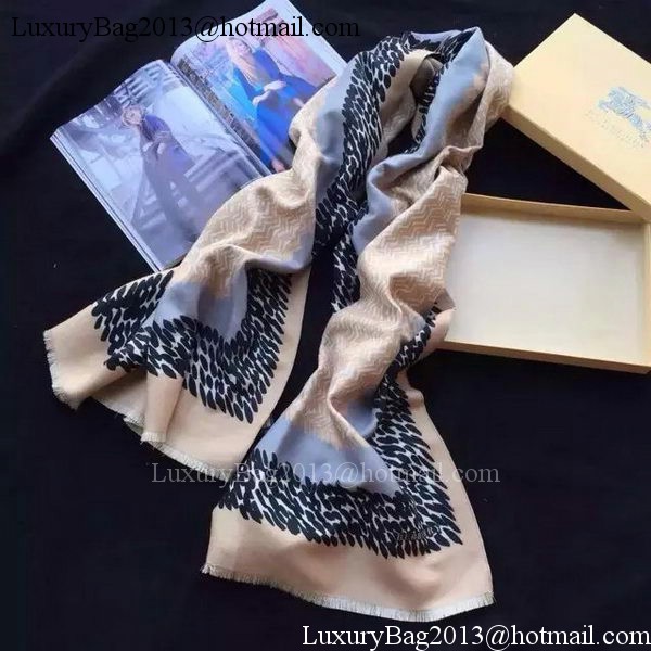 Burberry Scarves Cashmere BUR26 Apricot&Blue