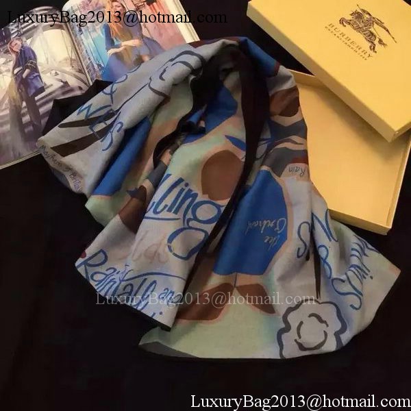 Burberry Scarves Cashmere BUR28 Blue