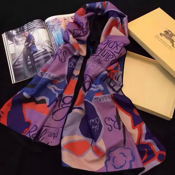 Burberry Scarves Cashmere BUR28 Purple