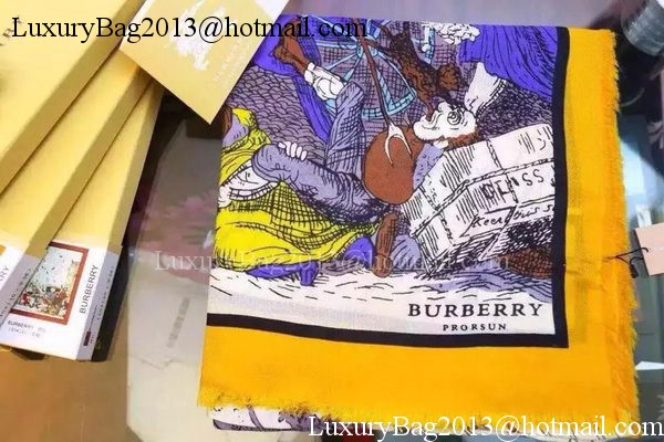 Burberry Scarves Cashmere BUR29 Yellow