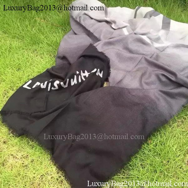 Louis Vuitton Scarf Cashmere LV109 Black