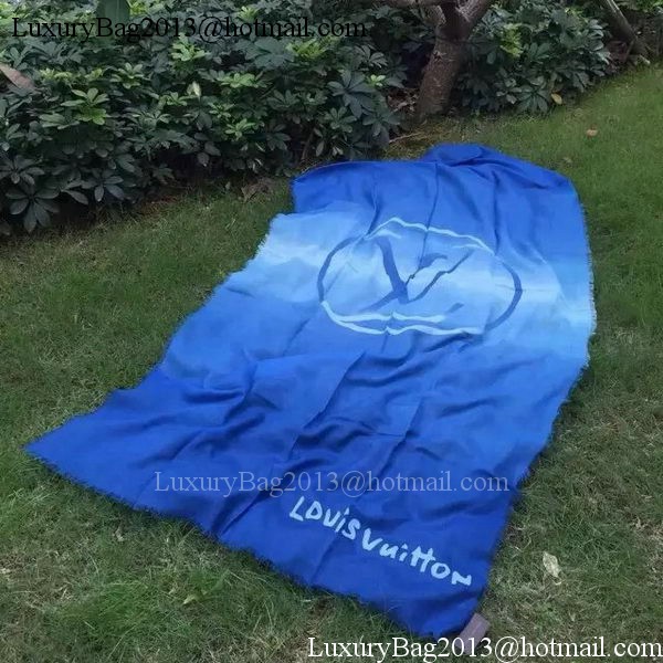 Louis Vuitton Scarf Cashmere LV109 Blue