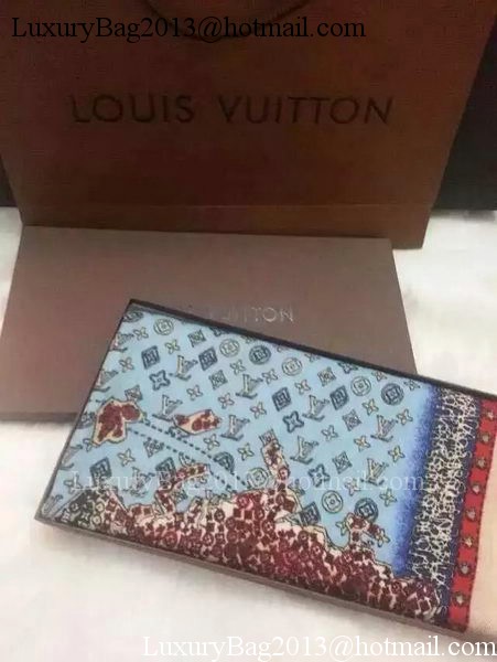 Louis Vuitton Scarf Cashmere LV110 Blue