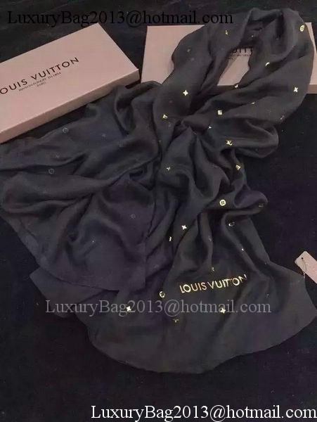 Louis Vuitton Scarf Silk LV106 Black
