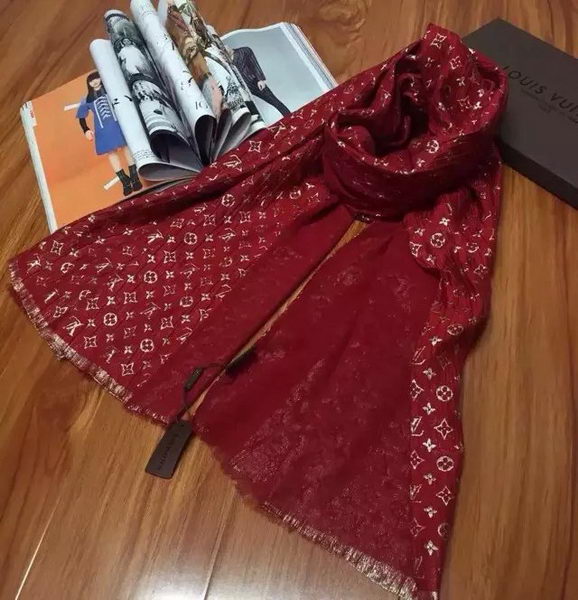 Louis Vuitton Scarf Silk LV107 Red