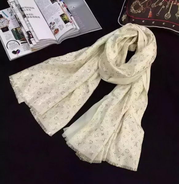 Louis Vuitton Scarf Silk LV112 OffWhite