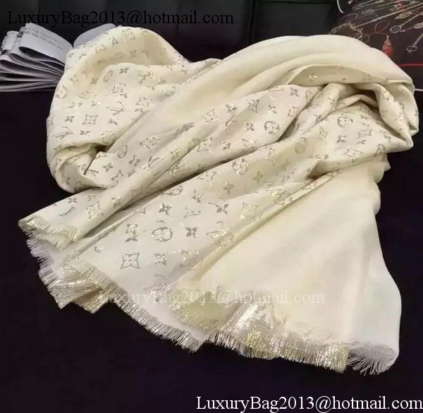 Louis Vuitton Scarf Silk LV112 OffWhite