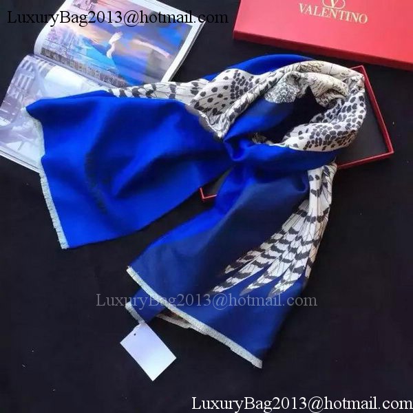 Valentino Scarf Cashmere VT12 Blue