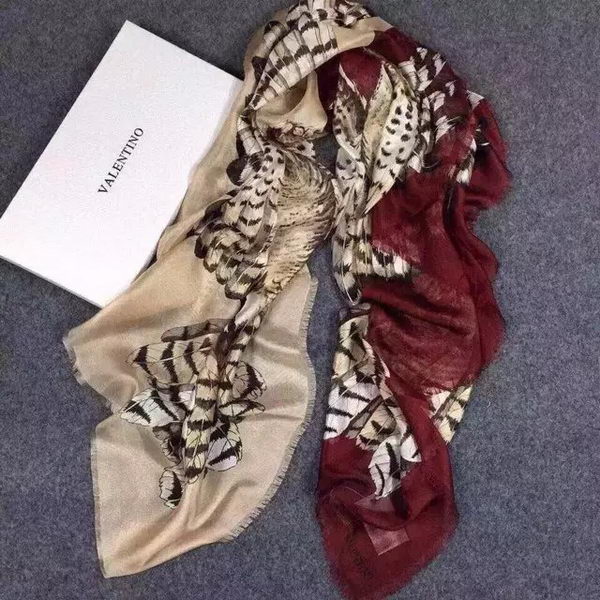 Valentino Scarf Silk VT10 Red&Apricot