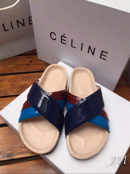 Celine Slipper Patent Leather Cline08 Blue