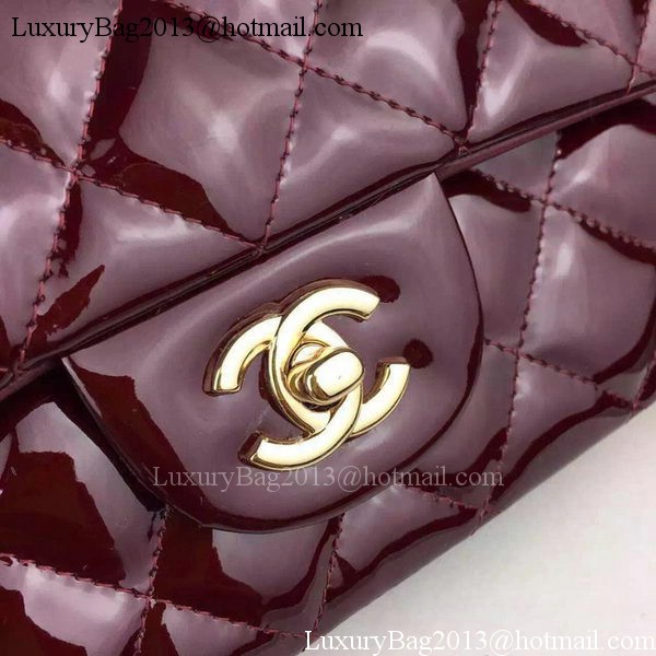 Chanel 2.55 Series Flap Bag Patent Leather A1112