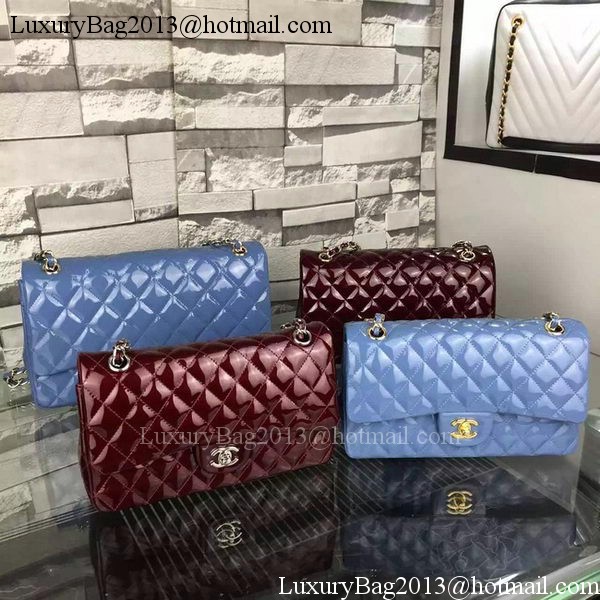 Chanel 2.55 Series Flap Bag Patent Leather A1112