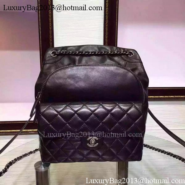 Chanel Backpack Calfskin Leather A92291 Black