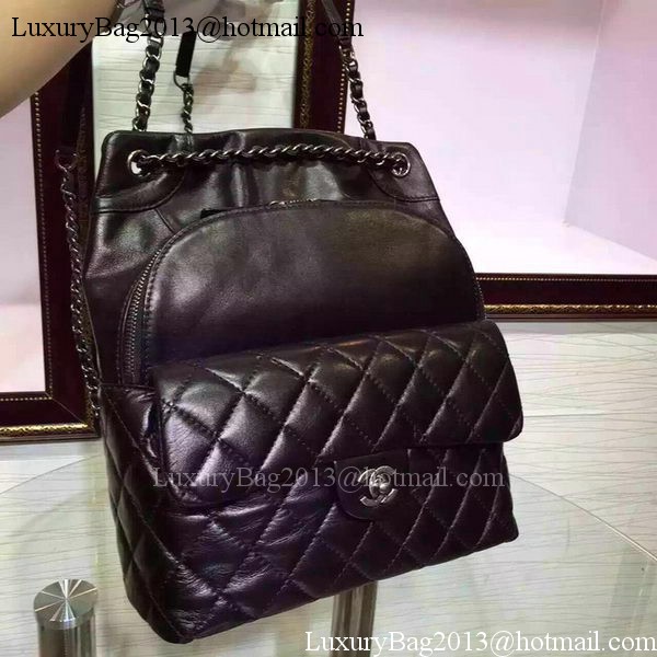 Chanel Backpack Calfskin Leather A92291 Black