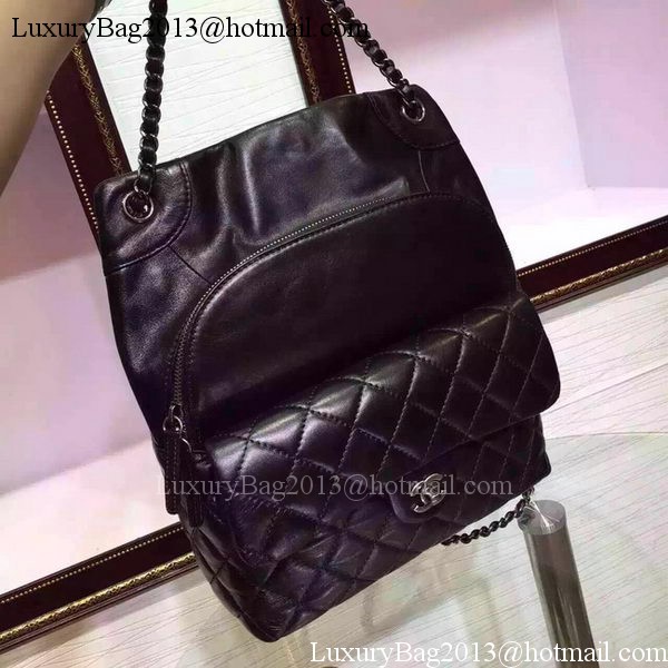 Chanel Backpack Calfskin Leather A92291 Black